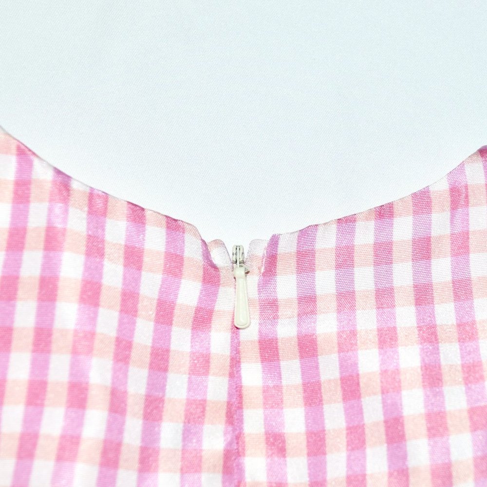 Sophie Rose Pink Gingham Check Dress with Short Sleeves - 18 Months - Picture 3 of 6
